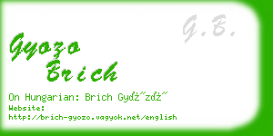 gyozo brich business card